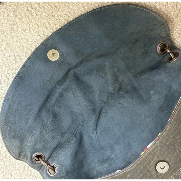 Beth Springer Large Leather Hobo Bag Slouchy Hippie Boho Brown Handmade In USA - Picture 5 of 7